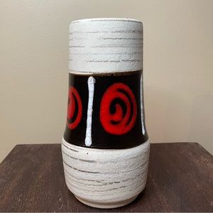Scheurich West German Vase (529 18) red / black / white / off white